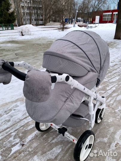 Коляска Adamex Monte Carbon D27 3 в 1 серая