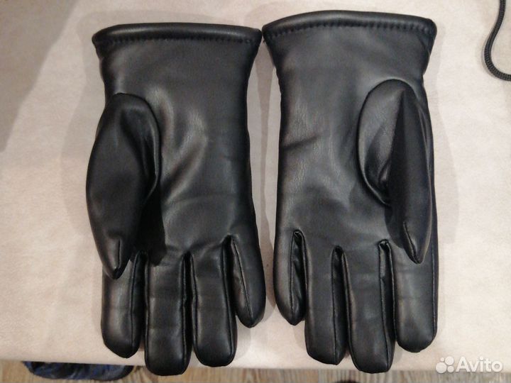 Мужские кожаные перчатки новые