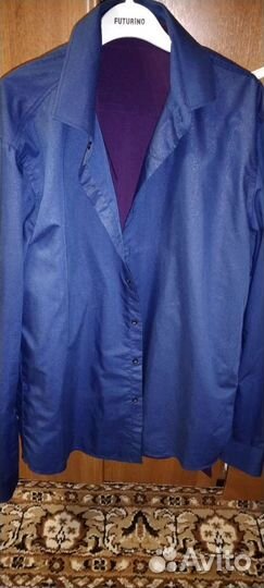 Рубашки много, пуловер-джемпер