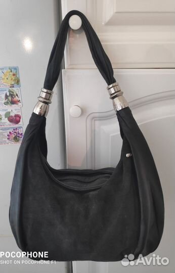 Женская кожаная сумка банан