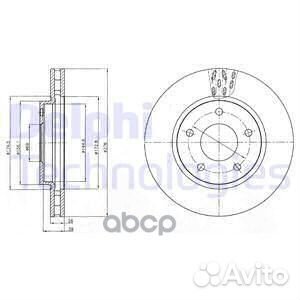 BG4258 Диск тормозной mitsubishi lancer 08/DOD