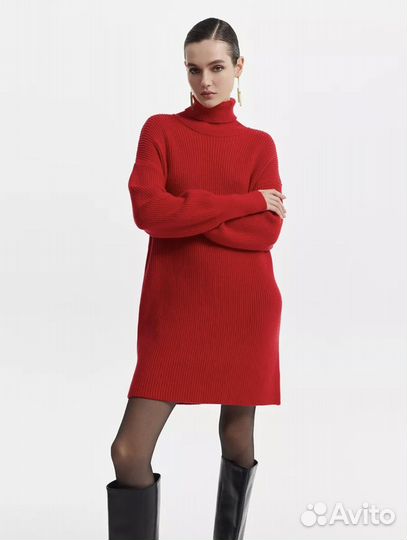 Платье свитер love republic красное