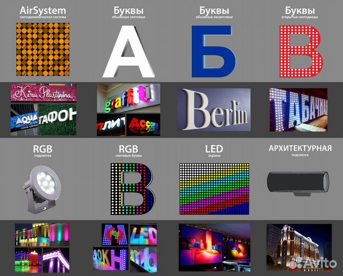 Готовые буквы для Вашего бизнеса