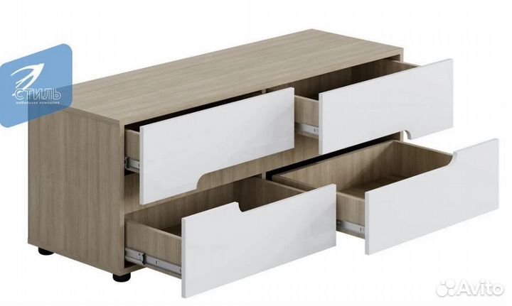 Палермо-3 Тумба тв Ясень Шимо светлый Белый