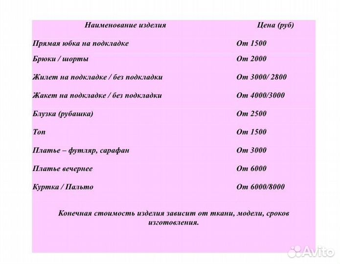 Шью на заказ