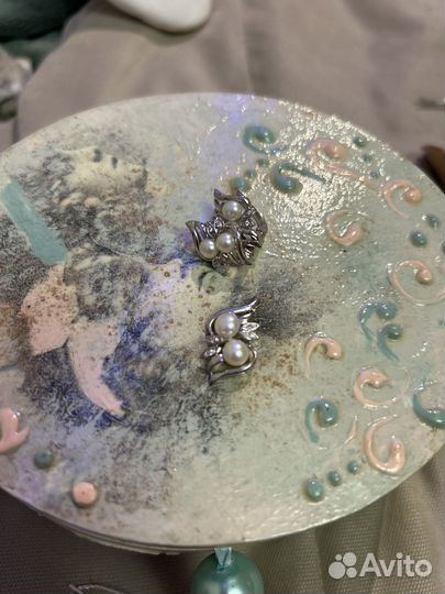 Серьги подвеска серебро