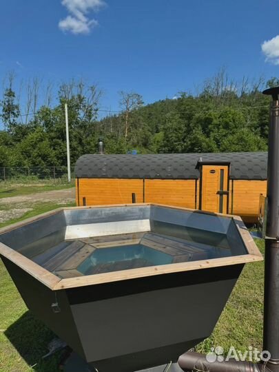 Чан из нержавейки 1800мм на 2-4 человека