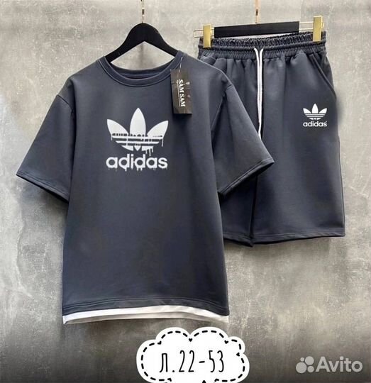 Летний спортивный костюм шорты и футболка adidas