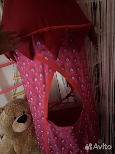 Качеля-гамак, домик