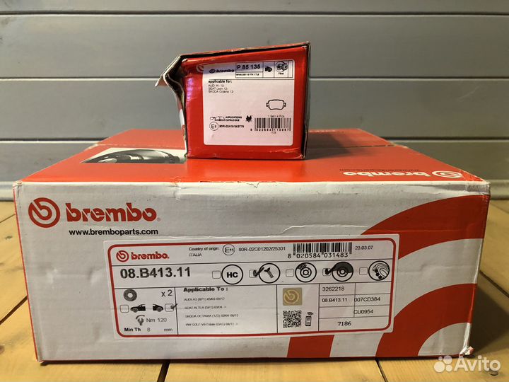 Тормозные диски и колодки Brembo