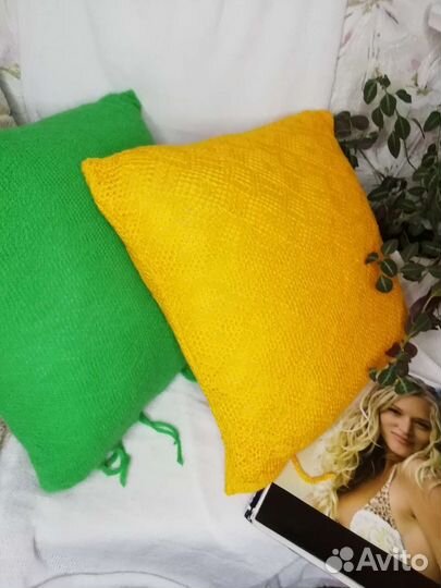 Наволочка вязанная декоративная