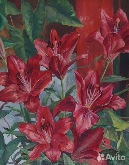 Картина маслом на холсте цветы