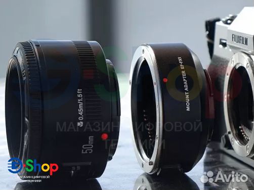 Адаптер AF для камеры Fujifilm на объективы Canon