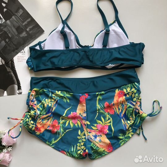 Купальник раздельный с шортиками 56