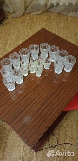 Хрустальные фужеры, стаканы, рюмки, вазы. 57 шт