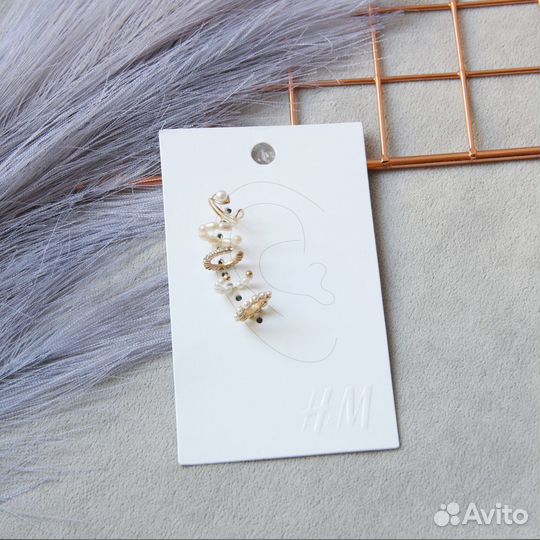 Км каффы и серьги H&M