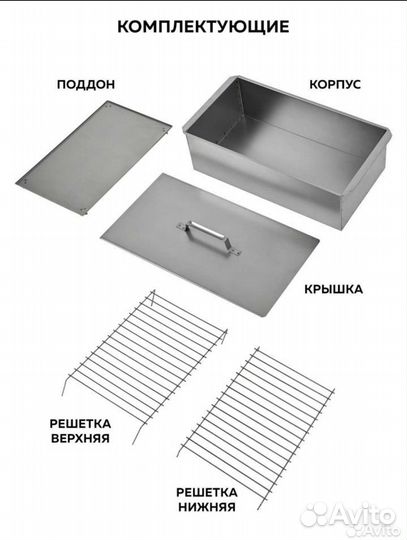 Коптильня горячего копчения новая