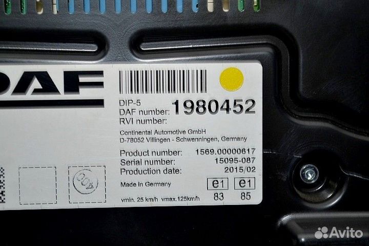 Панель приборов DAF XF106 (01.14)