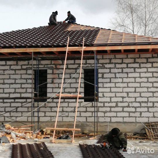 Монтаж кровли, сайдинга, водосточки, снегозадержан