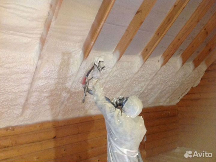 Утепление напылением пенополиуретана