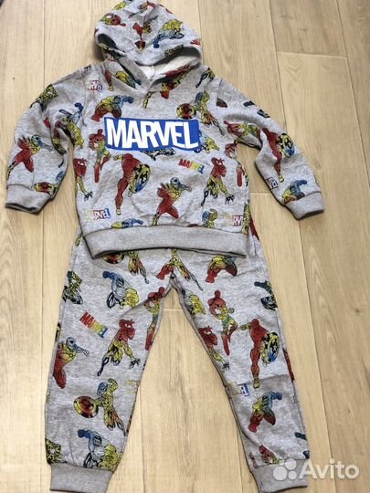 Костюм H&M Marvel на флисе 90-116