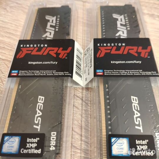 Kingston Fury Beast 2x16Gb, DDR4 3200MHz dimm