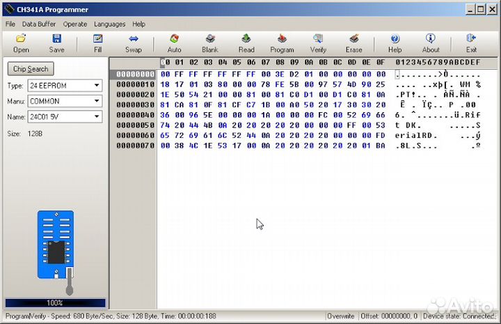 USB программатор на CH341A