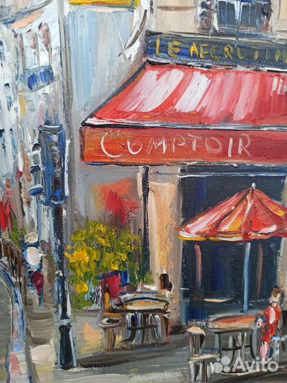 Картина маслом Париж городской пейзаж улицы город