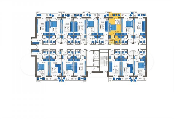 Апартаменты-студия, 25,1 м², 8/12 эт.