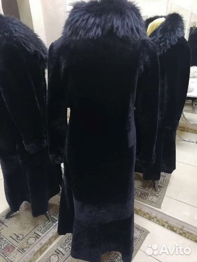 Мутоновое пальто