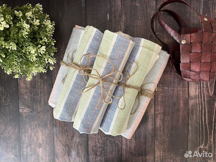 Кухонные полотенца СССР лен хлопок новые набор