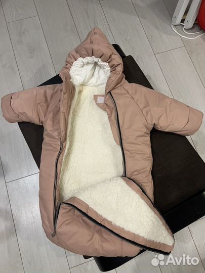 Меховой конверт-комбинезон