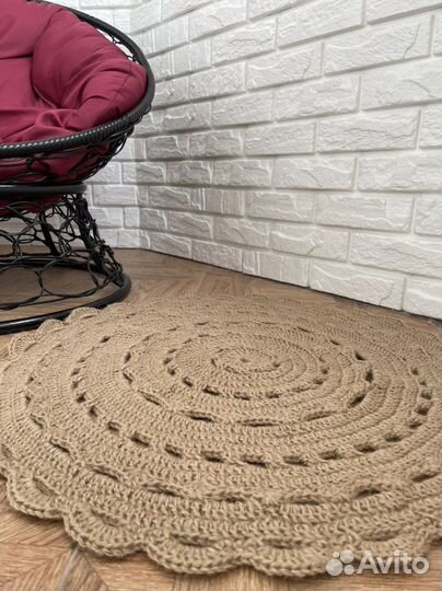 Ковер ручной работы из джута