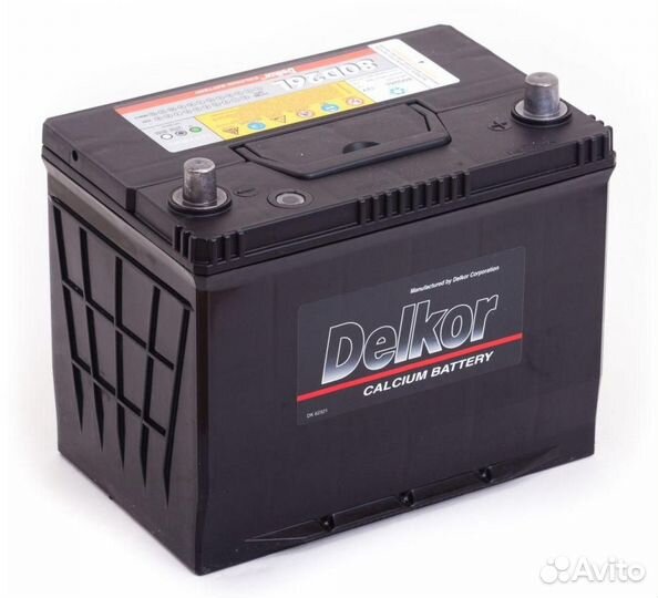 Аккумулятор Delkor 75Ач обратная полярность 80D26L