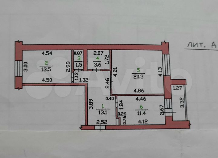 2-к. квартира, 63,8 м², 1/9 эт.