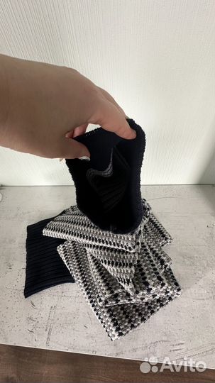 Шарф вязанный длинный