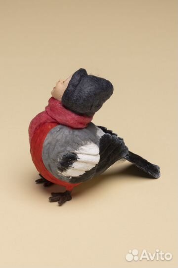 Ватные елочные и интерьерные игрушки дети - птички