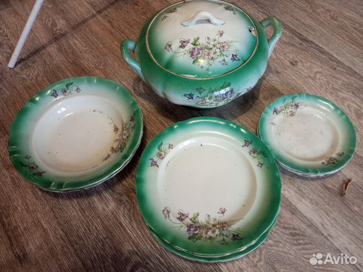 Сервиз супница тарелка конаково СССР 1934-1940