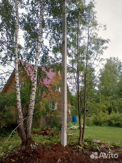 Установка столба для электричества 220в380в