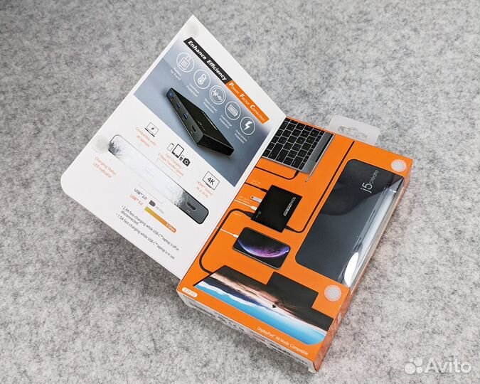 J5create докстанция usb С + зарядка 90w