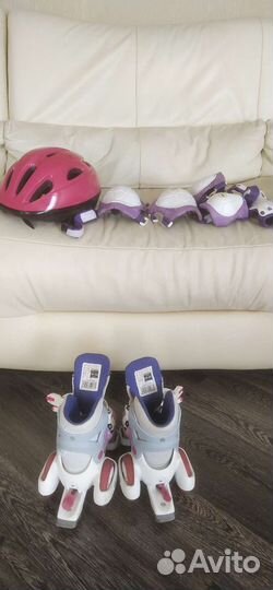 Ролики раздвижными детские защита шлем