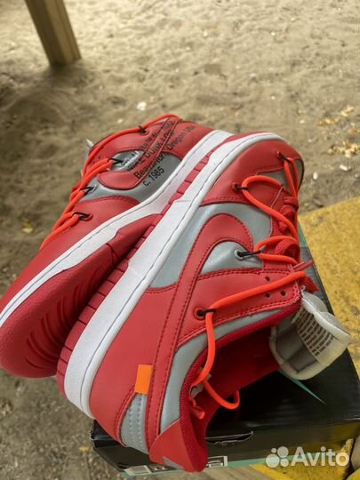 Кеды x Off-White Dunk Low University Red