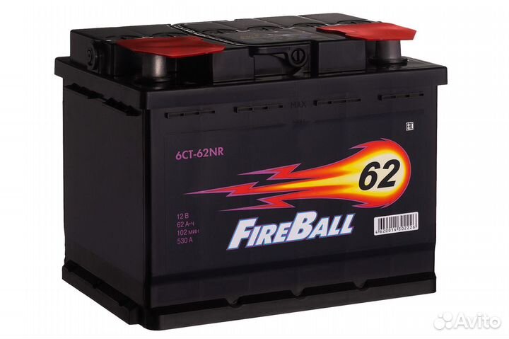 Аккумулятор fire ball 62 (0) NR