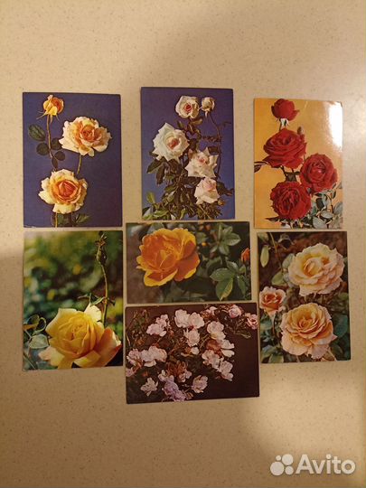 Винтажные советские открытки с розами