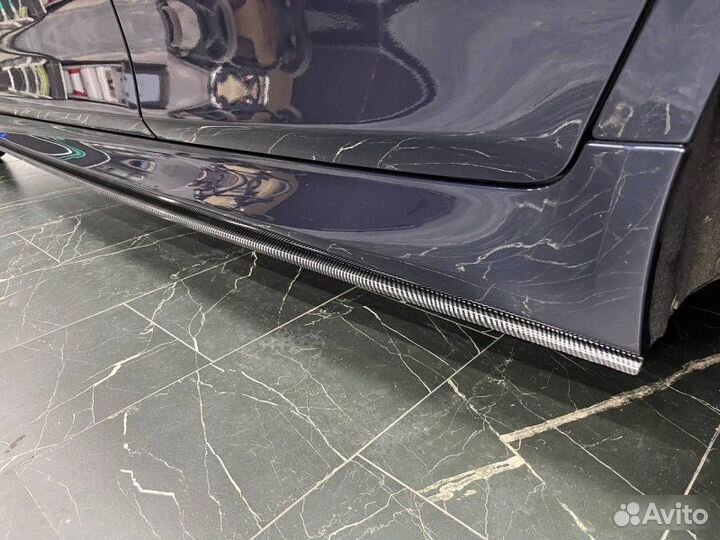 Лезвия порогов под карбон BMW 5 серия F10 ф10 бмв