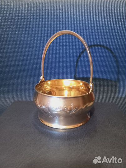 Серебряная вазочка сахарница раритет СССР