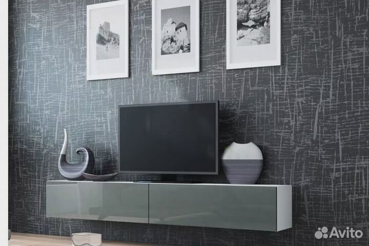 Тумба тв Модерн Виго мдф глянец подвесная дизайн 2