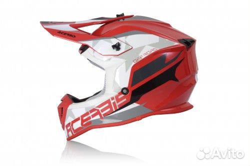 Мотошлем Acerbis linear Red/White 2023
