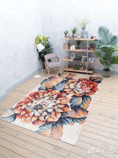 Ковер безворсовый бархатный