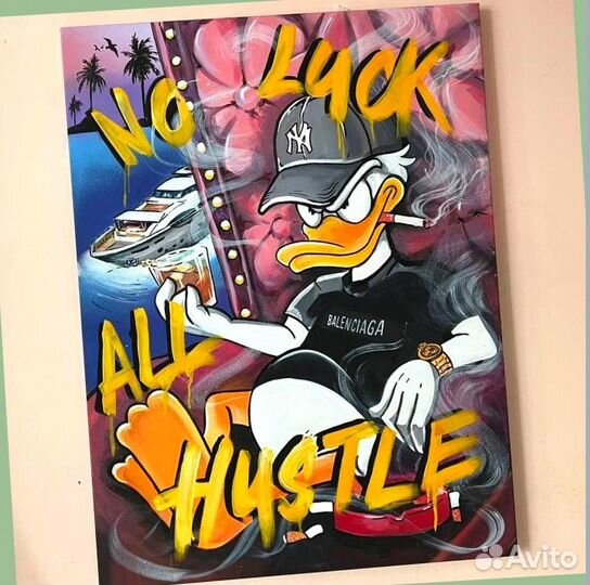 Модные арт картины красками на заказ лофт